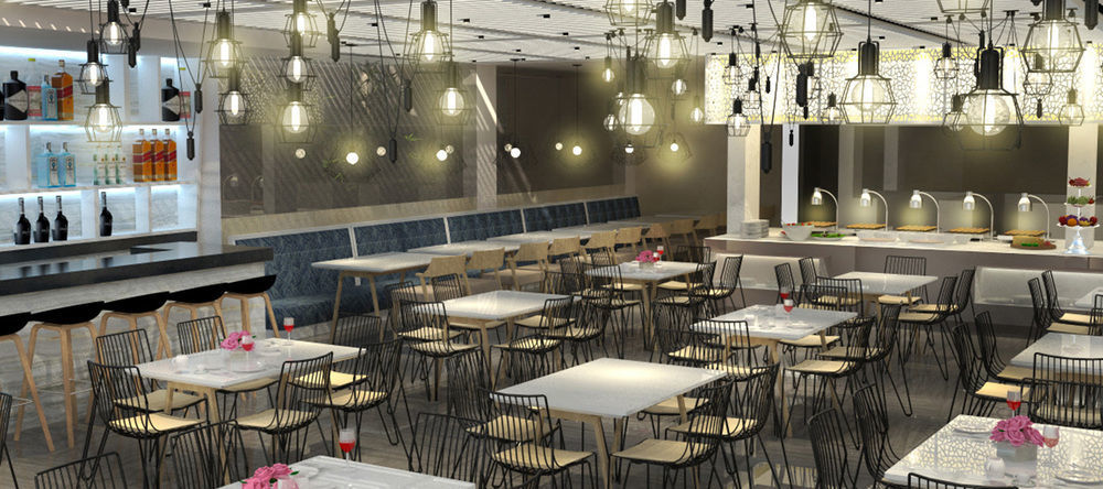 Henann Prime Beach Resort Balabag  Exteriér fotografie Interior of the restaurant